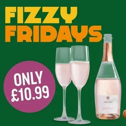 A graphic promoting fizzy Friday at Hungry Horse.