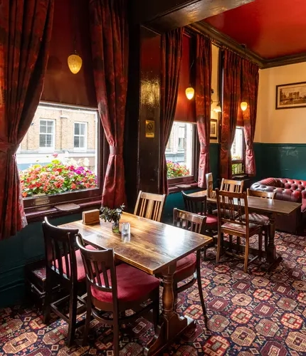 Internal seating area in a pub restaurant