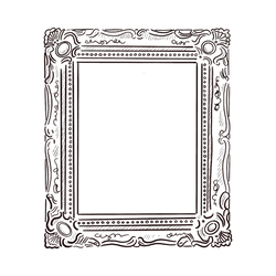 An illustration of an ornate picture frame.