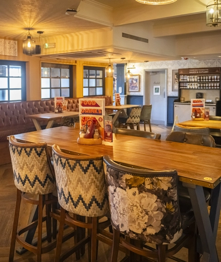 Restaurant area in a pub