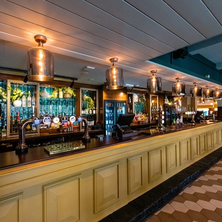 Interior bar area of the Cricketers in Southwick