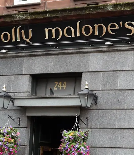 The exterior of Molly Malones, Glasgow