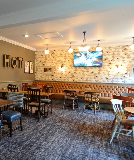 interior restaurant with seating area