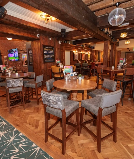 Seating area in a pub restaurant