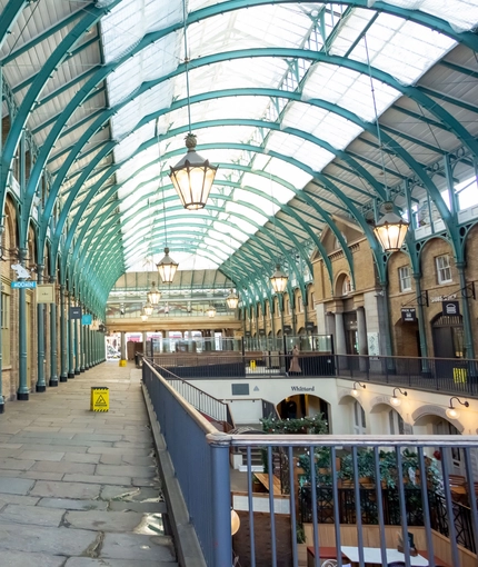 Exterior of the venue Punch & Judy with surrounding venues