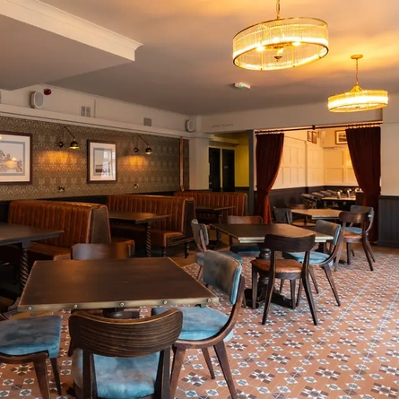 The dining area at the Bear Inn.