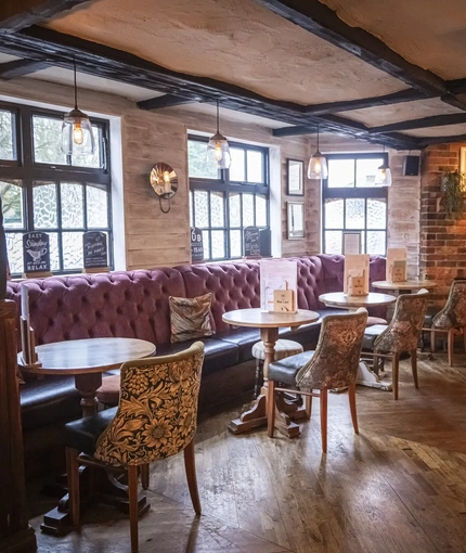 interior seating area of the pub