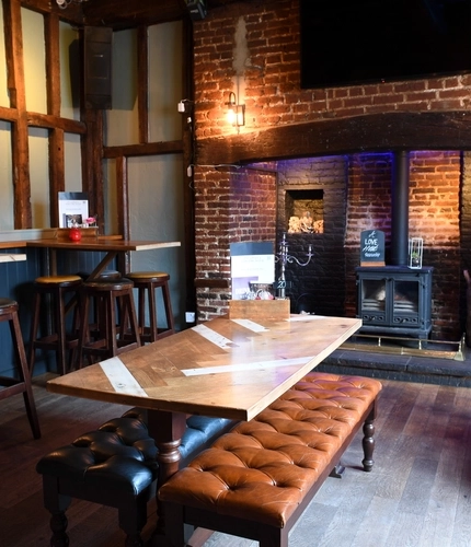 Internal seating area in a pub restaurant