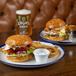 An image of a burger and fries.