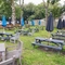 The beer garden of The Woodman.