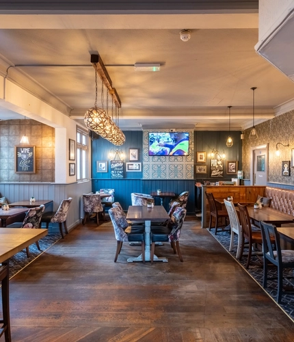 Interior shot of the seating area
