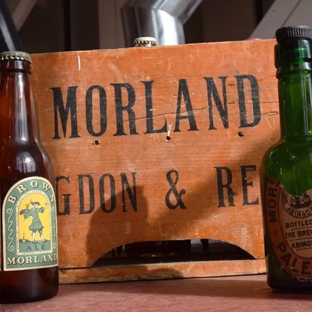 A collection of old bottles from Morland Brewery