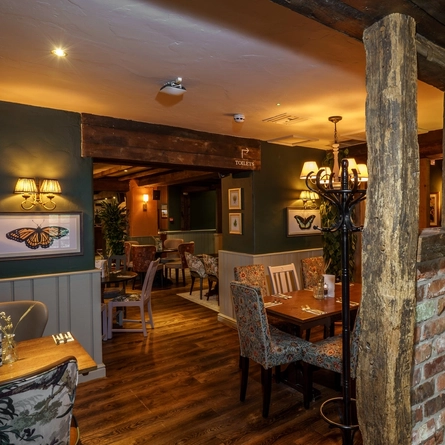 The restaurant area of the Shire Horse.