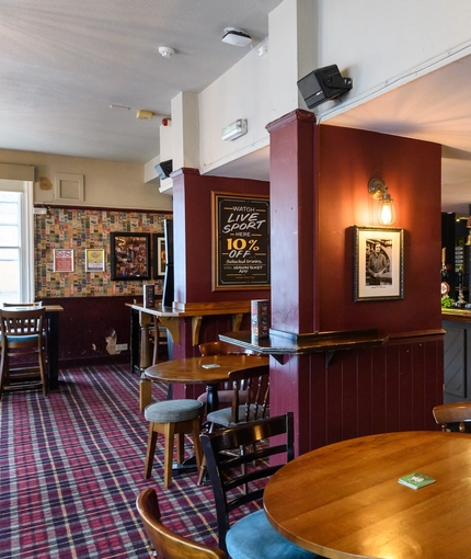 Interior pub area and dining area of a pub.