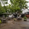 The beer garden of The Axe & Cleaver.