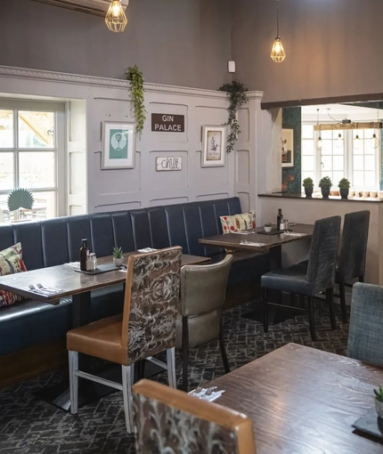 interior restaurant and seating area