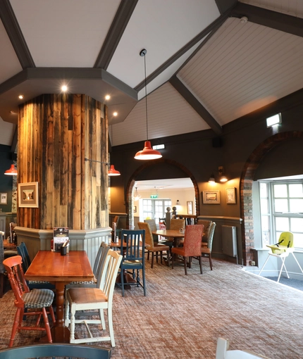 Restaurant area in a pub