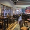 Interior seating area in a pub restaurant