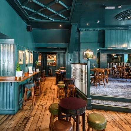 Internal seating area in a pub restaurant