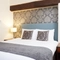 A hotel room in the Hunters Hall Inn.
