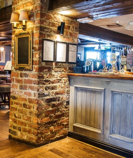 The bar area of The Green Man Inn.