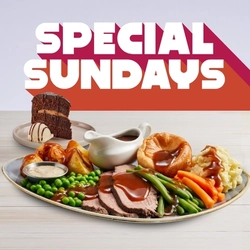 A banner promoting the Special Sunday campaign at Hungry Horse venues.