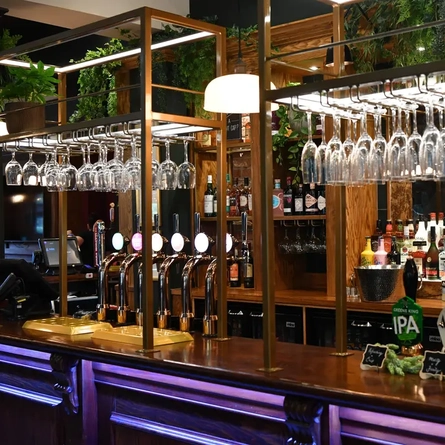 A bar area in a pub