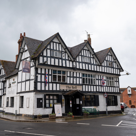 The outside of the Bell Hotel.