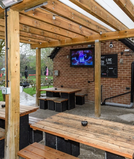 exterior beer garden