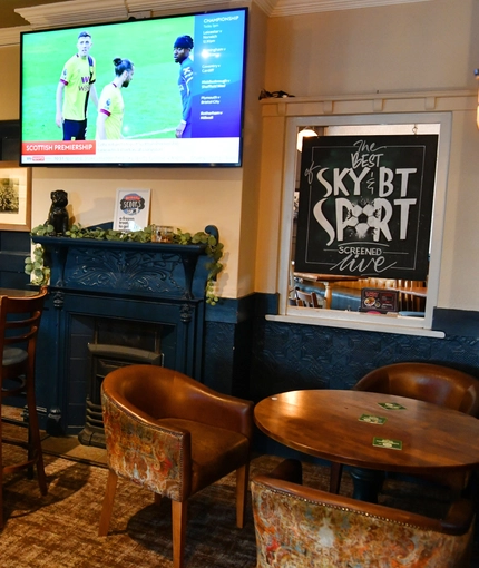 interior seating area and restaurant