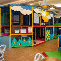 A children's soft play area at the Wacky Warehouse at The Stanley Ferry.