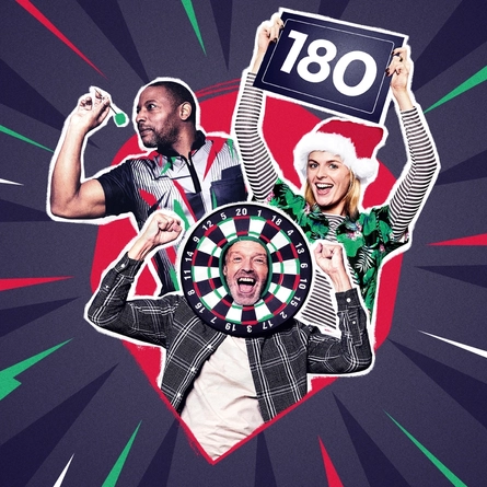 A banner promoting Book a Seat for the World Darts Final at selected Greene King Sports venues.