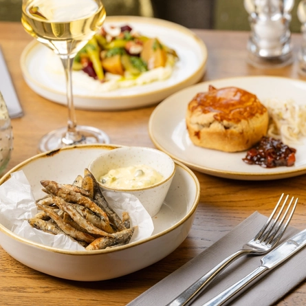 A selection of starters available from the Prix Fixe menu at Crafted venues.