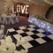 A marquee, decorated for a wedding.