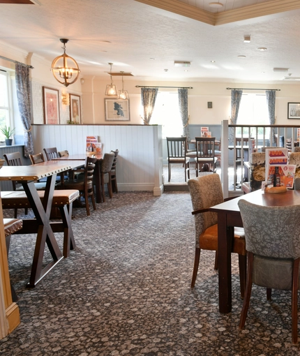 interior restaurant and seating area