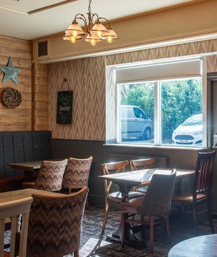 interior restaurant and seating area