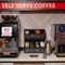 A close up view of the self serve coffee machine inside The Wrekin Giant.