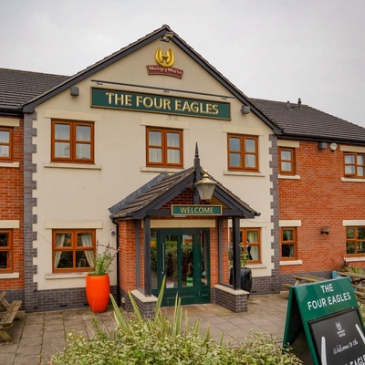 External view of a pub entrance