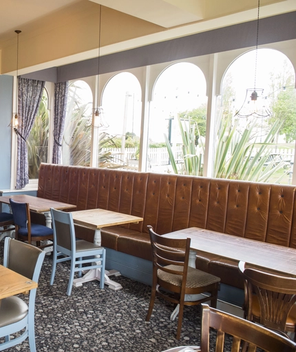 interior restaurant and seating area