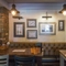 Interior dining area of a pub.