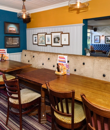 interior seating area of the pub