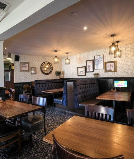 interior restaurant and seating area