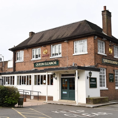 External view of a pub entrance