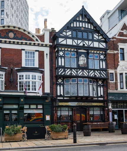 External view of a pub entrance