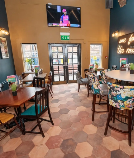 Seating area in a pub restaurant