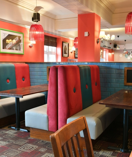 interior restaurant and seating area