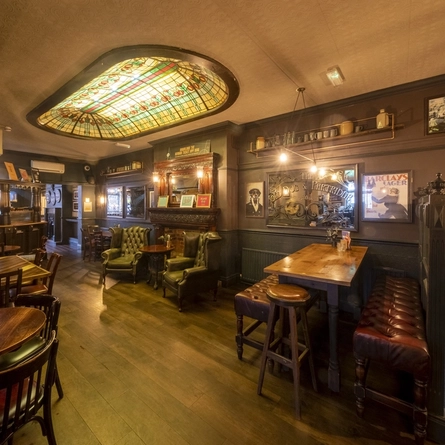 The seating and dining area at The Old Dog & Partridge.