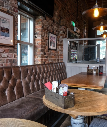 interior restaurant and seating area