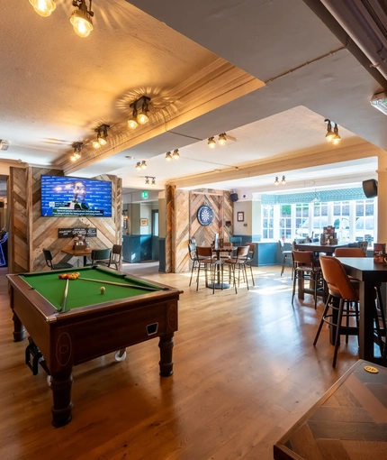 Restaurant and pub games area in a pub