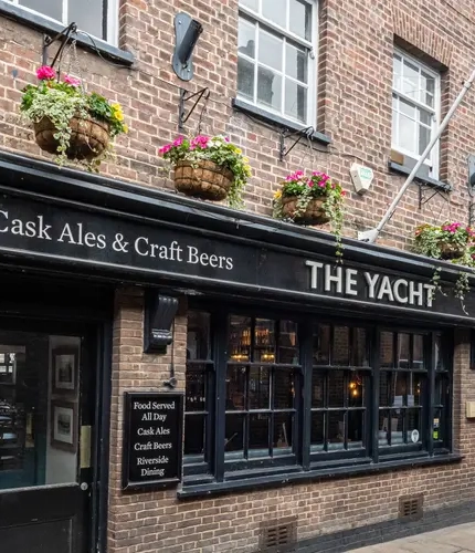 The exterior of The Yacht pub